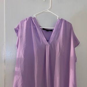 Cynthia Steffe Lilac V-Neck Blouse